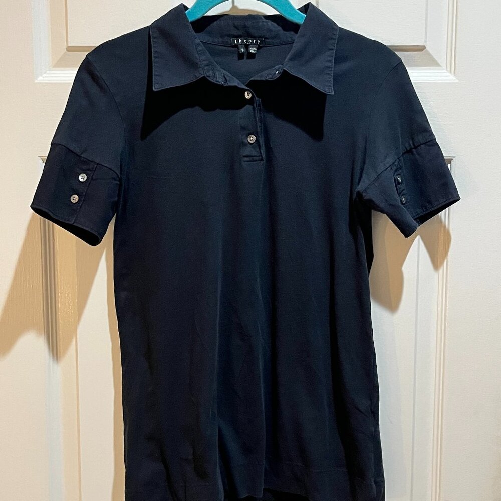 theory black polo size 5